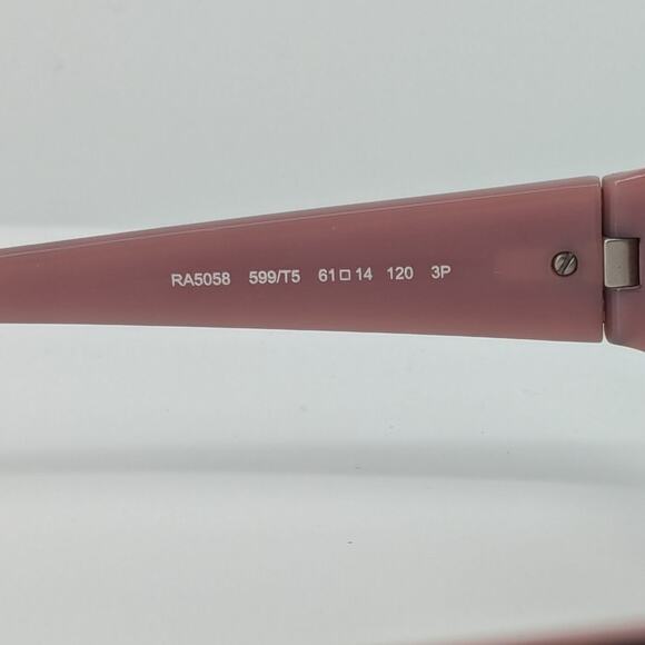 EUC Ralph Lauren Polarized Sunglasses RA5058 599/T5 Pink Frames Brown Gradient - Picture 7 of 10